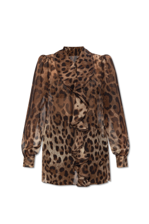 DOLCE & GABBANA ヘンシルスカト F4CJWTFUGKF N0000 Dolce & Gabbana floral-print Silk Shirt | Black | FARFETCH